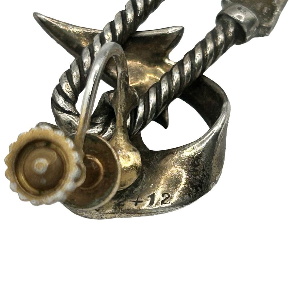 Marcel Boucher Phrygian Cap Sterling Reticulated Arrow Brooch Earrings - Picture 6 of 9